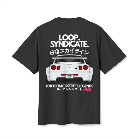 R34 Skyline Heavyweight Oversized T-Shirt | Loop Syndicate - Loop Syndicate