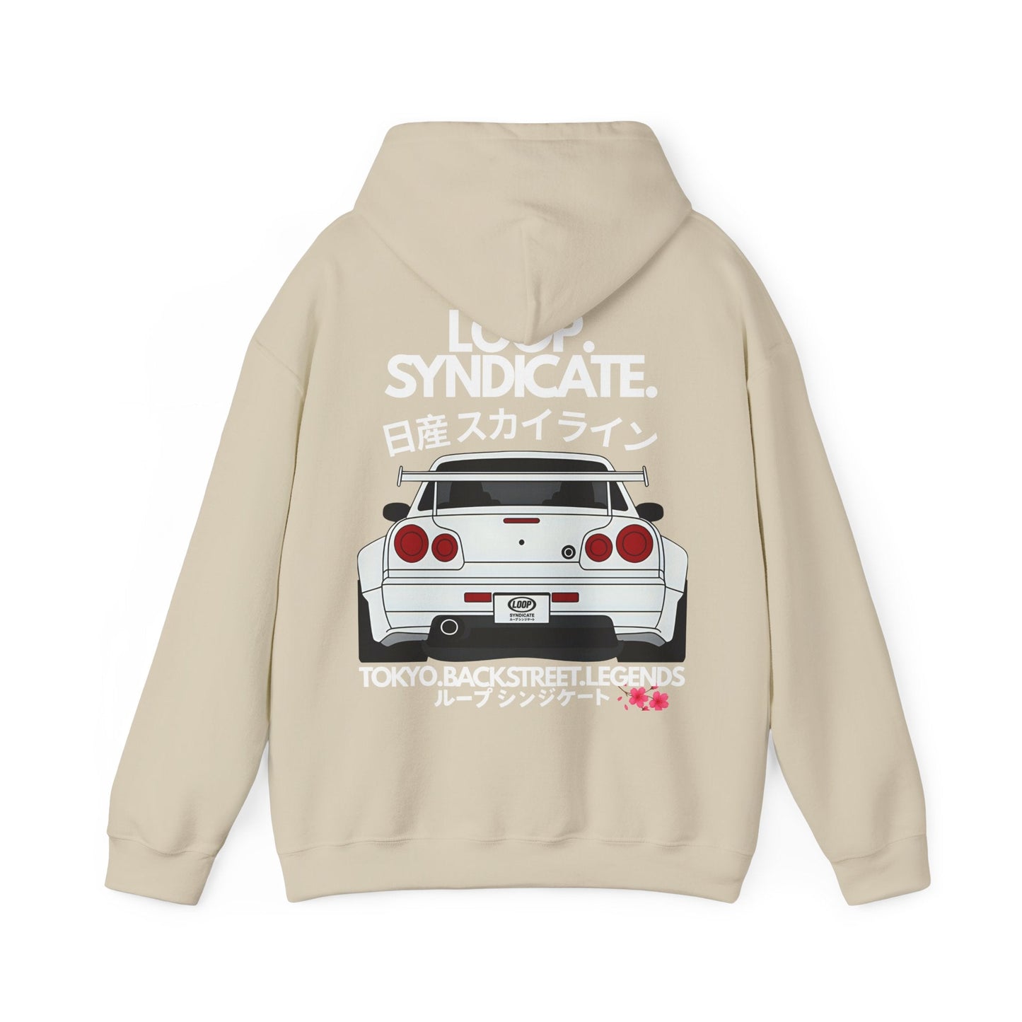 R34 Skyline Streetwear Fleece Hoodie | Loop Syndicate - Loop Syndicate