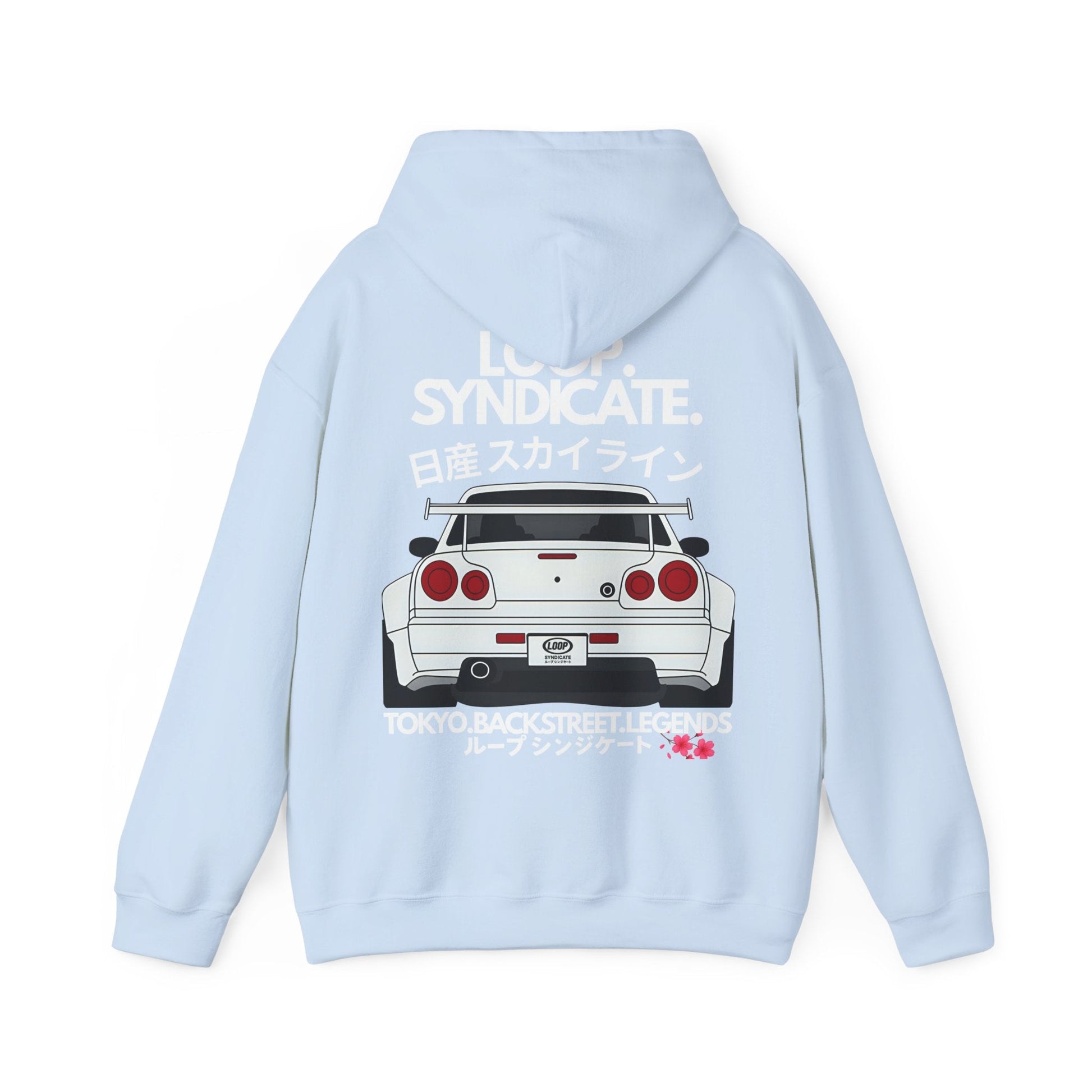 R34 Skyline Streetwear Fleece Hoodie | Loop Syndicate - Loop Syndicate