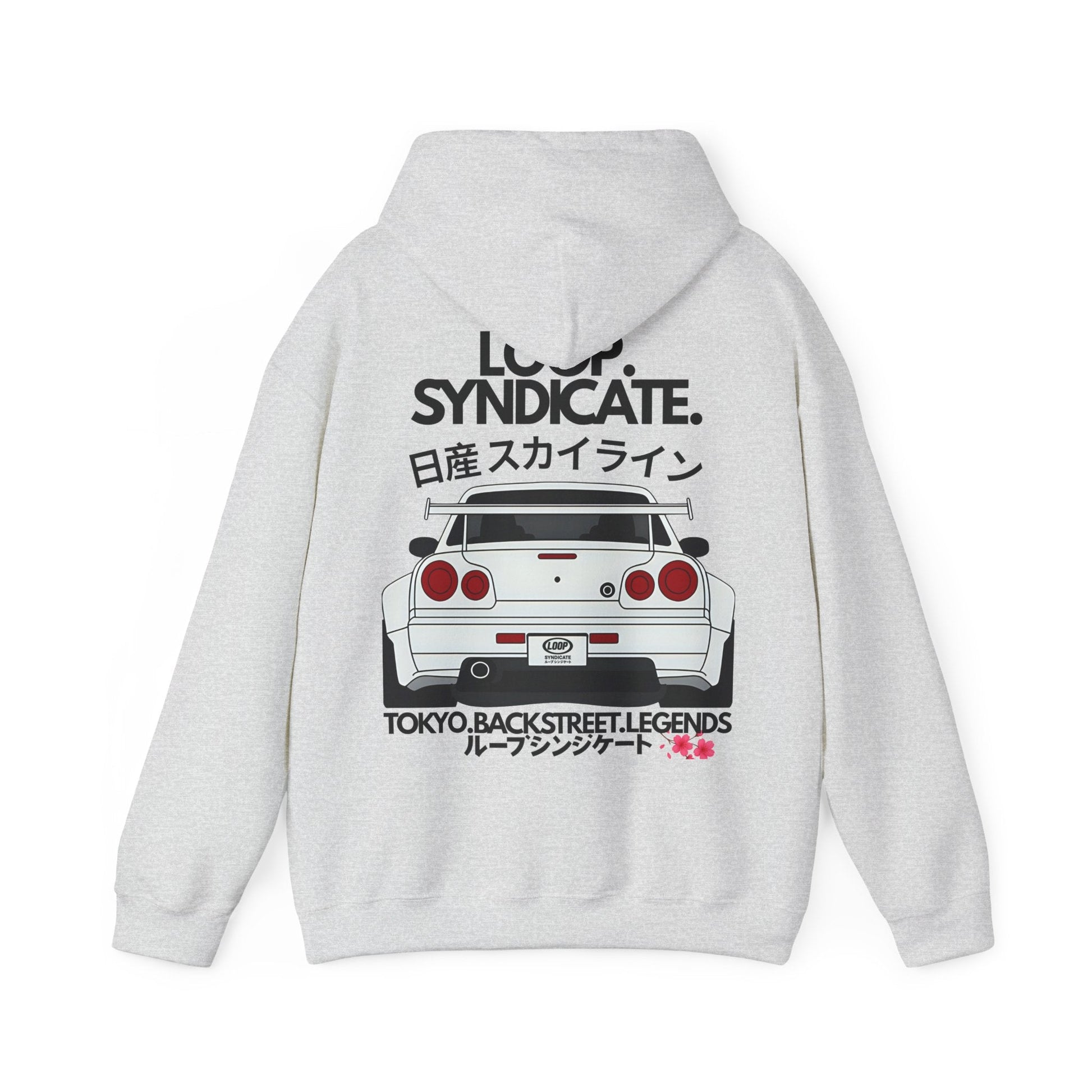 R34 Skyline Streetwear Fleece Hoodie | Loop Syndicate - Loop Syndicate