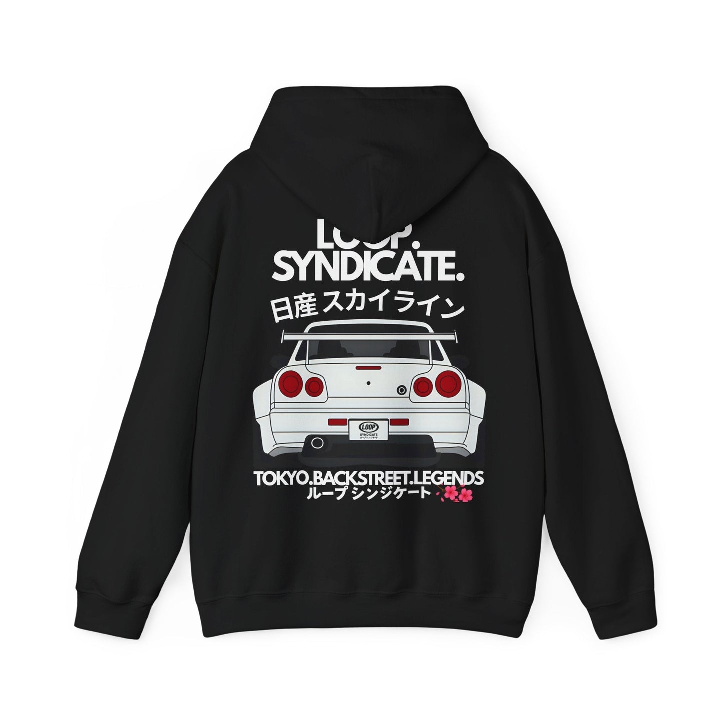 R34 Skyline Streetwear Fleece Hoodie | Loop Syndicate - Loop Syndicate