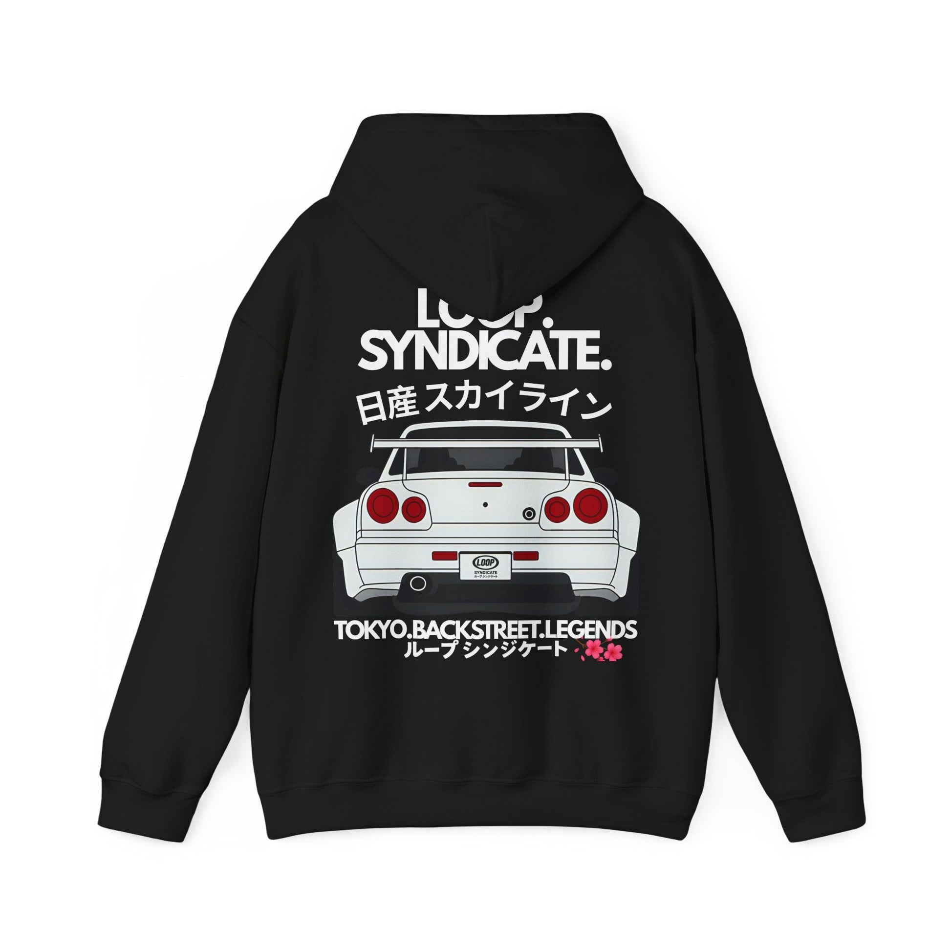 R34 Skyline Streetwear Fleece Hoodie | Loop Syndicate - Loop Syndicate