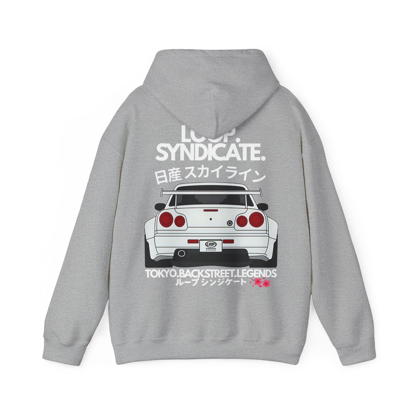 R34 Skyline Streetwear Fleece Hoodie | Loop Syndicate - Loop Syndicate
