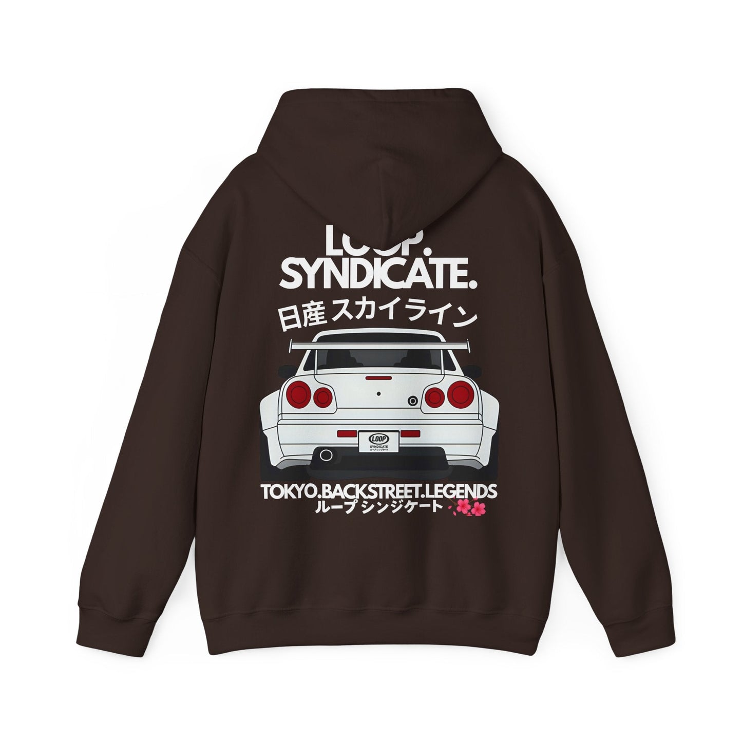 R34 Skyline Streetwear Fleece Hoodie | Loop Syndicate - Loop Syndicate